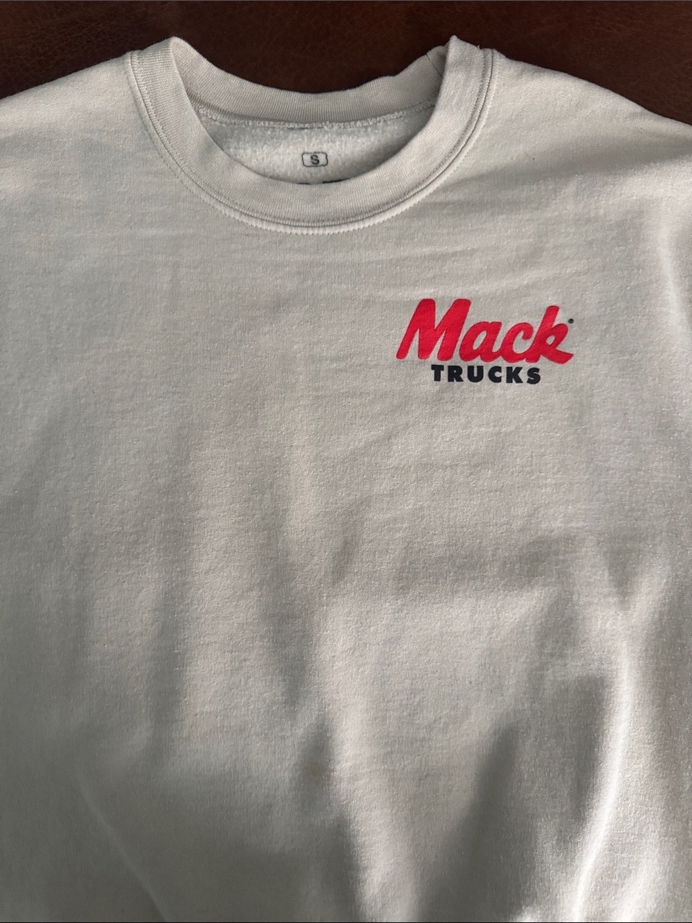 Mack Truck White Logo Crewneck T-Shirt